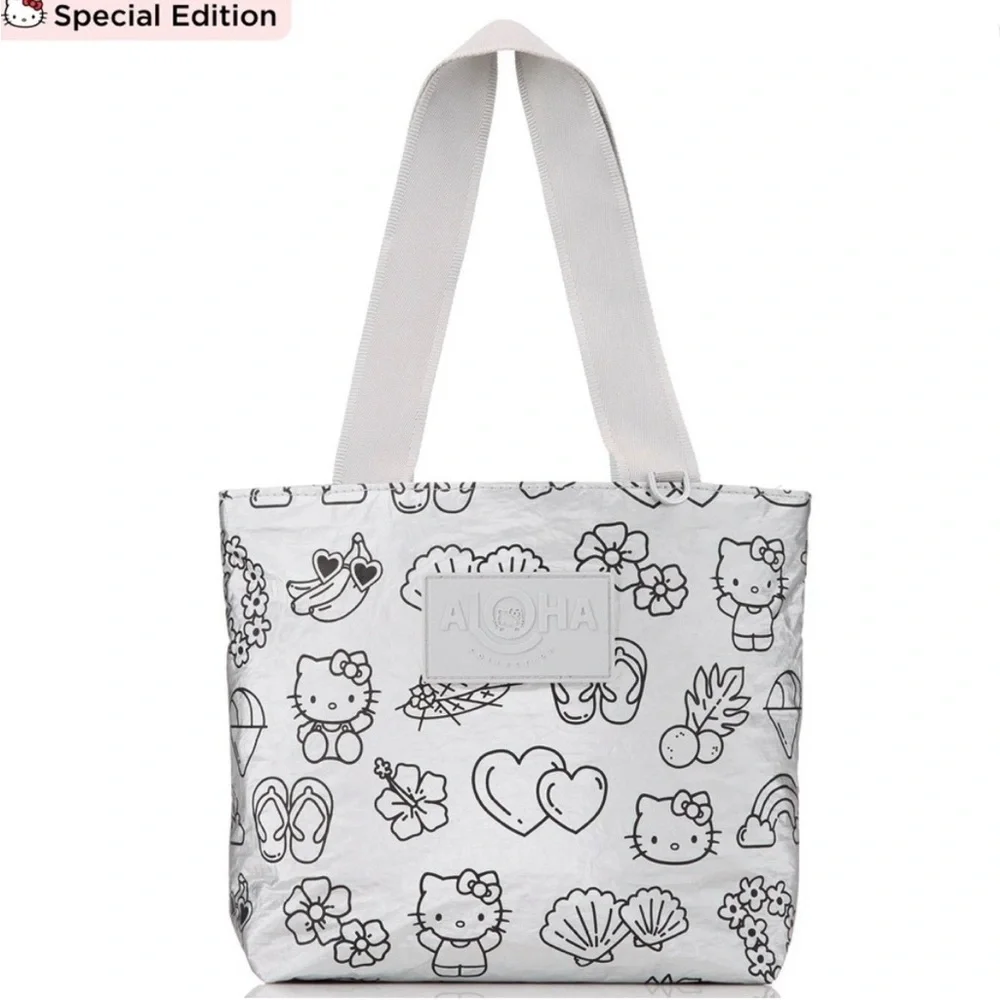 ALOHA Collection Hello Kitty Silver Mini Tote Bag Exclusive - Picture 2 of 3